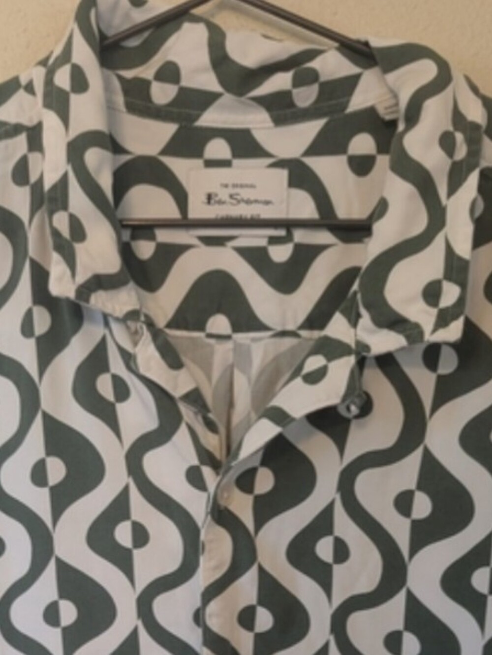 Ben Sherman Carnaby Geo Priy Short-Sleeve Shirt L